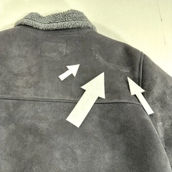 Lauren faux swede jacket winter coat black size S - Picture 13 of 13